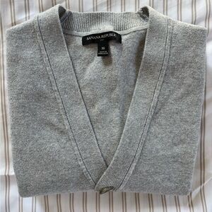 Banana Republic Light Gray Men's Cardigan